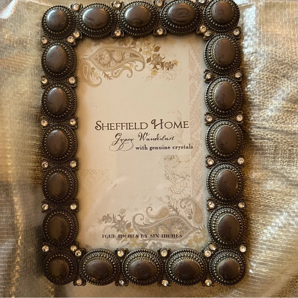 Sheffield Home Gypsy Wunderlust 4 x 6 Picture Frame Genuine Accent Crystals